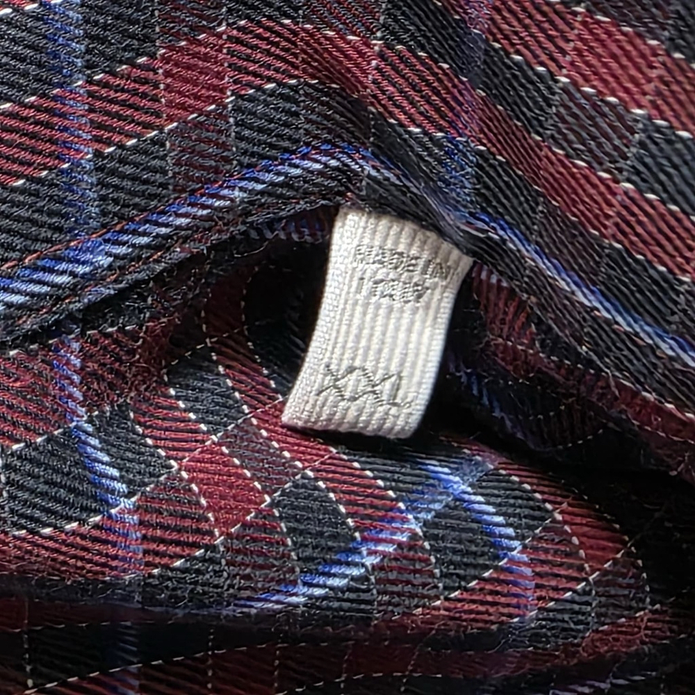 Ermenegildo Zegna Casual Button Down Shirt Red Plaid Made In Italy Mens Size XXL - Picture 5 of 10
